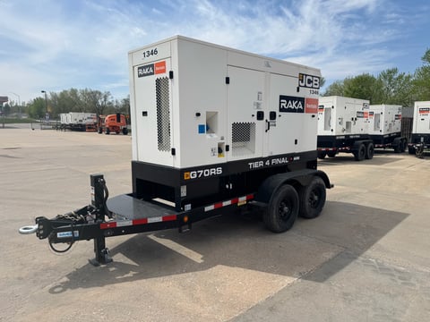 2022 JCB G70RST4F 70 KVA Diesel Towable Generator — photo 1