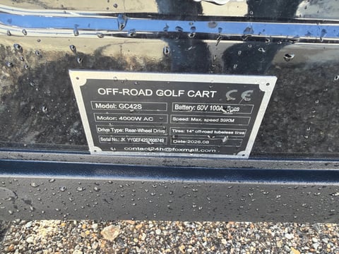 2026 GC42S 6-Passenger Electric Off-Road Golf Cart (Unused) — photo 6