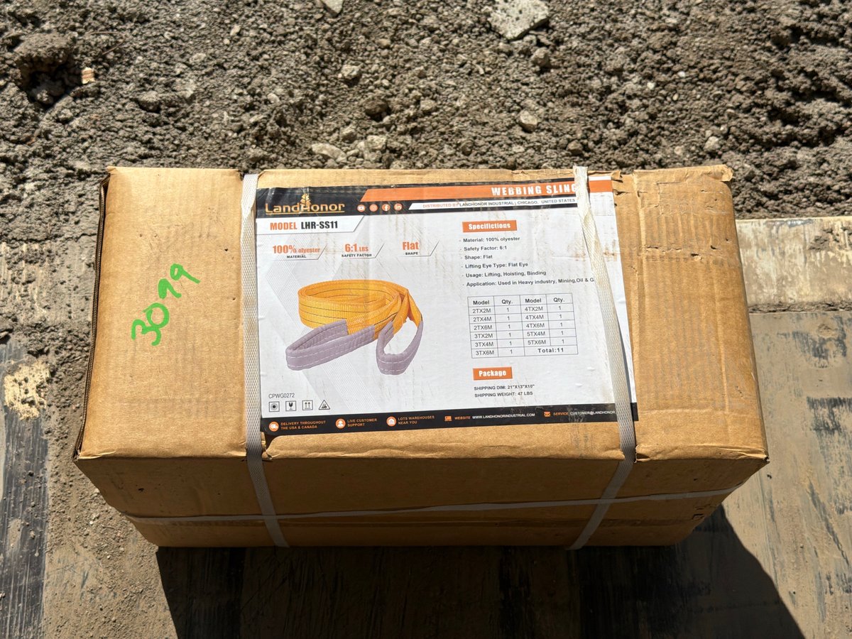 LandHonor LHR-SS11 Polyester Lifting Web Sling Set, 11 Slings (Unused)
