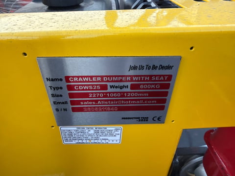 2026 SDLANCH CDWS25 Crawler Dumper with Seat (Unused) — photo 5