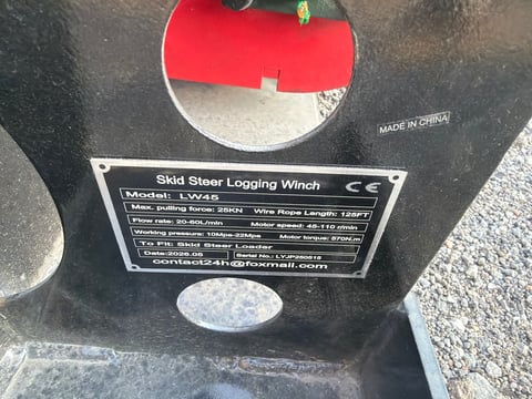 2026 Giyi Gy-LW45 Skid Steer Winch (Unused) — photo 5