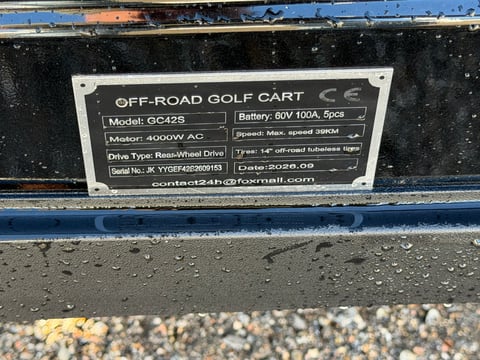 2026 GC42S 6-Passenger Electric Off-Road Golf Cart (Unused) — photo 7