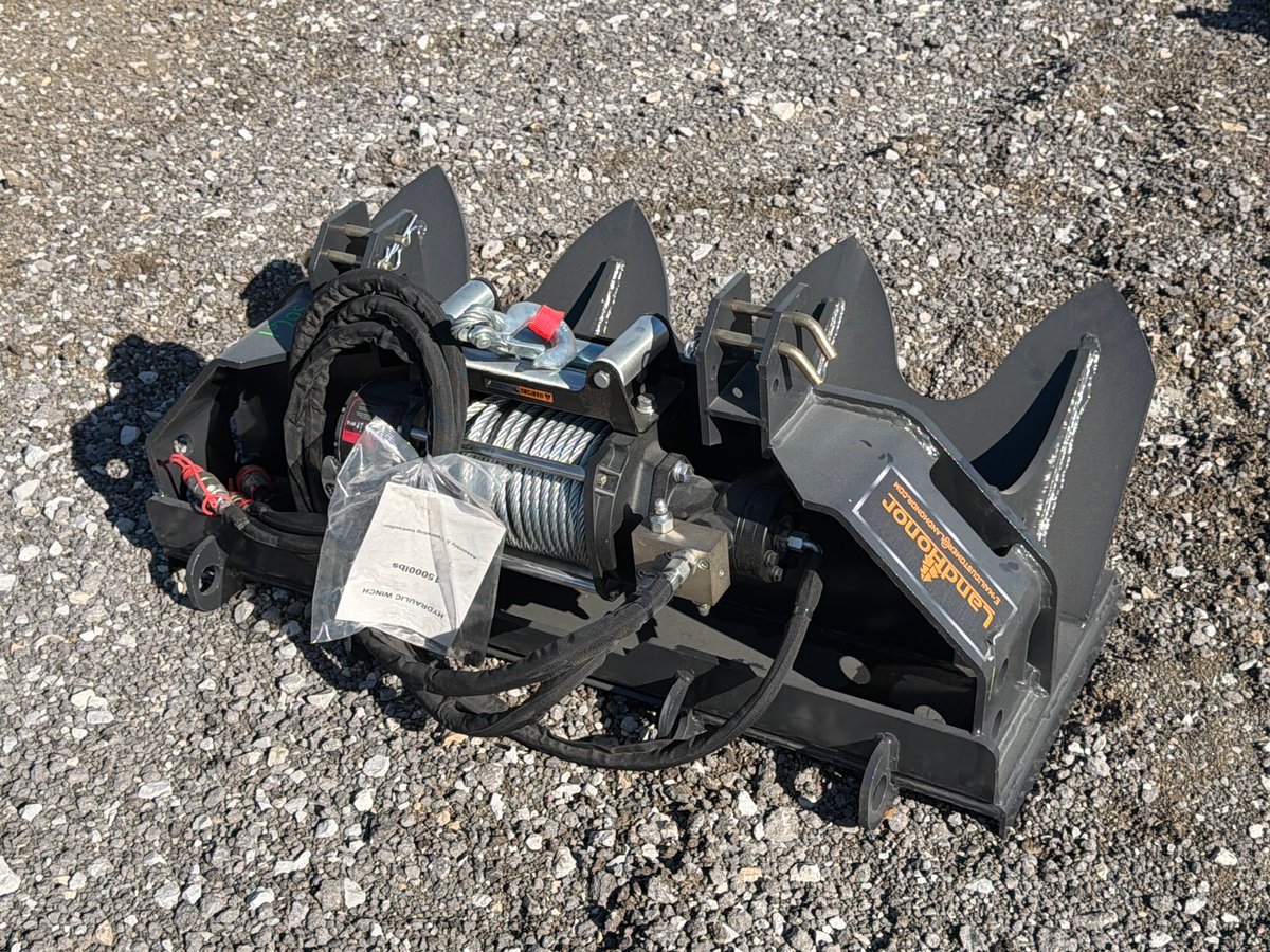 2026 LandHonor 15,000 lb Skid Steer Hydraulic Winch with Spike Anchor (Unused)