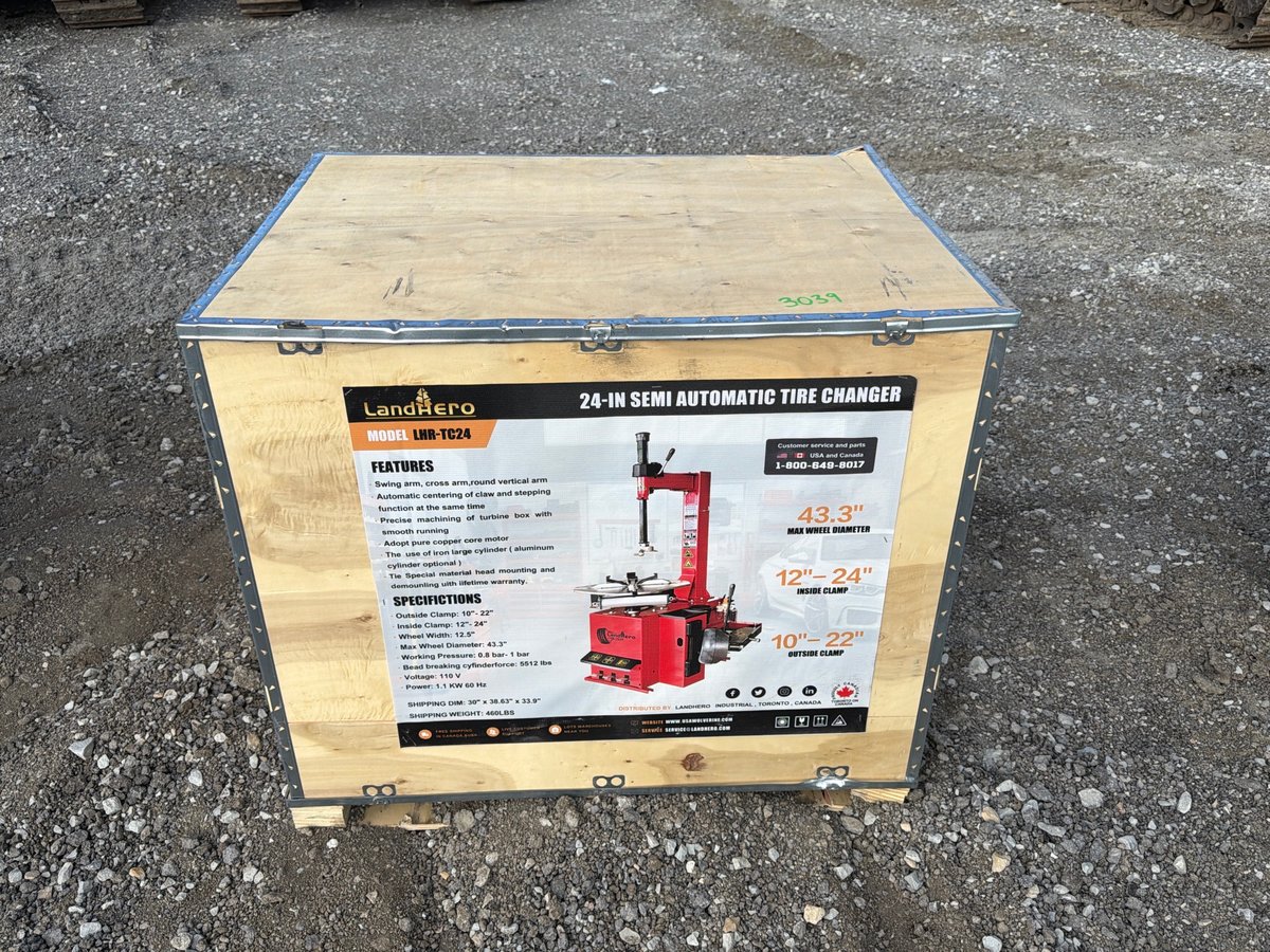 LandHero LHR-TC24 24-in Semi Automatic Tire Changer (Unused)