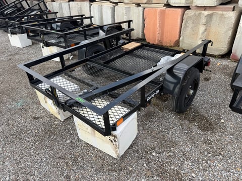Carry-On 4ft x 6ft Mesh Floor Utility Trailer — No Title, Bill of Sale Only — photo 1