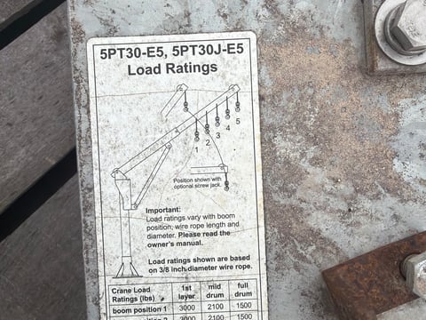 2021 Thern 5PT30J Davit Crane with Electric Winch, 3,000 LB — photo 4