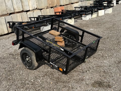 Carry-On 4ft x 5ft High Mesh Side Utility Trailer — No Title, Bill of Sale Only — photo 3