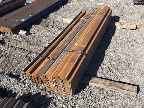 2 Bundles of 4in Steel C-Channel, 79in Long, 36+ Pcs — photo 1