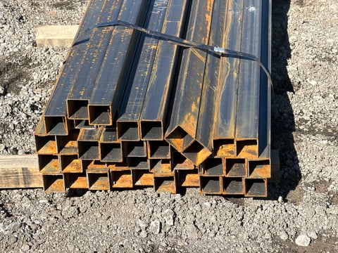 Bundle of Steel Square Tubing, Mixed Sizes, Approx. 37 Pcs, 140.5in Long — photo 5