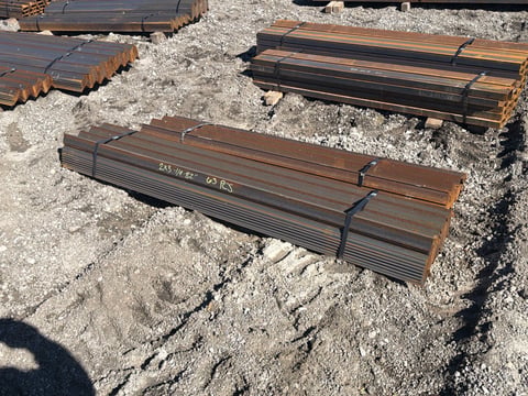 (122) 3in x 2in Steel Angle Iron, 2 Bundles, 71in & 82in Long — photo 1