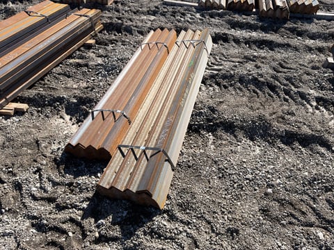 (122) 3in x 2in Steel Angle Iron, 2 Bundles, 71in & 82in Long — photo 2