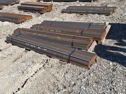(214) 3in x 2in Steel Angle Iron, 4 Bundles, 76.5in to 82.5in Long — photo 2