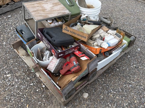 Pallet of Hand Tools, Hardware and Circular Saw — photo 3
