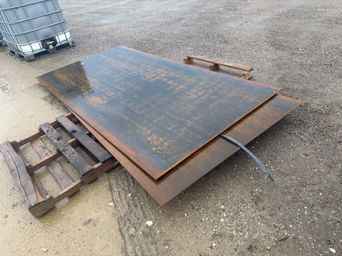 Qty of 2 — 2026 SKLP 5ft x 10ft Steel Plates, 0.4 in Thick (Unused) — photo 3