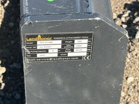 2025 LandHonor TP2-13-08D Skid Steer Tree and Post Puller (Unused) — photo 5