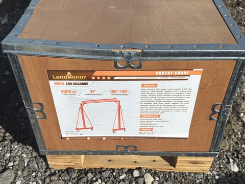 LandHonor LHR-AGC5000 5,000 LB Adjustable Height Gantry Crane (Unused) — photo 2