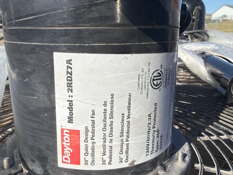 (2) Dayton 2RDZ7A 30" Oscillating Pedestal Fans — photo 5