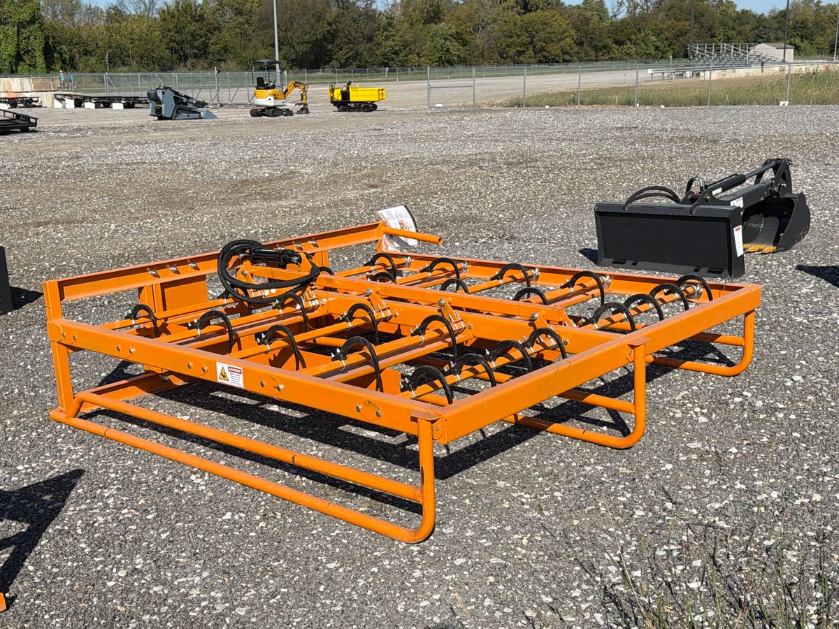 2026 LandHonor HAG-12-24Q Skid Steer Hay Accumulator Grapple, 8-10 Square Bale (Unused)