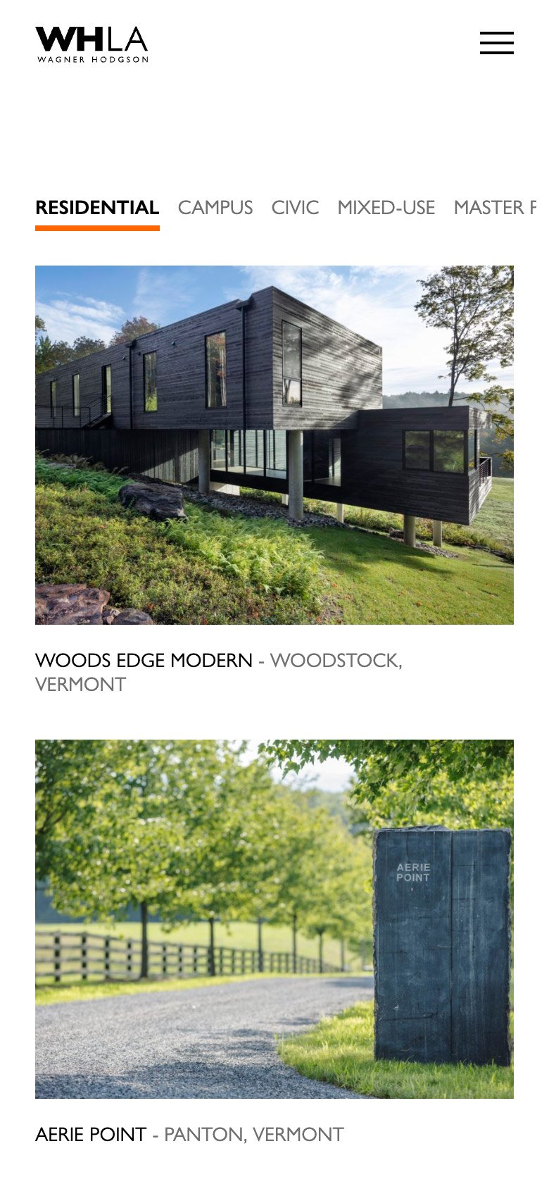 Wagner Hodgson projects (mobile)