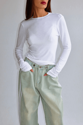 חולצת בייסיק 2151 - לבן