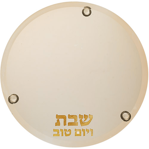 מגש קריסטל מהודר לפמוטים עגול