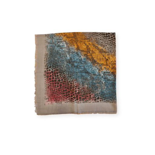 red/blue/yelloe snake scarf