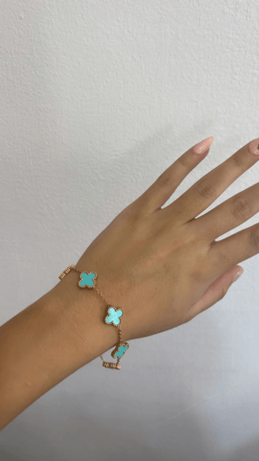 צמיד תילתן טורקיז זהב