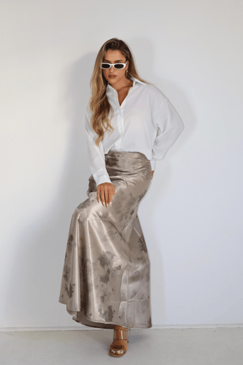 חצאית סאטן משי טאי דאי