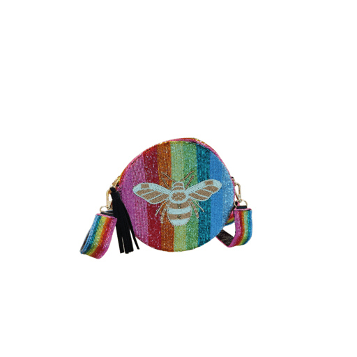 multi color stripe bee