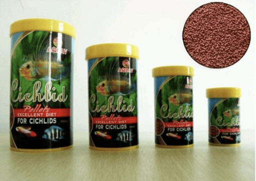 ‏מזון לדגים ‏ציקלידים גרגרים 1000 מ״ל