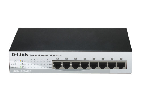 Switch 8 Port 10/100 (8X PoE) (56W), Metal