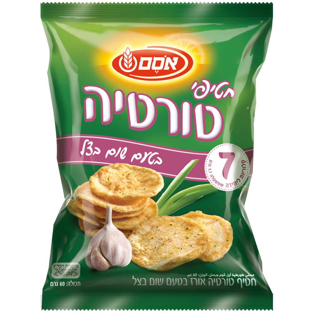 חטיפי פריכונים טורטיה שום ובצל