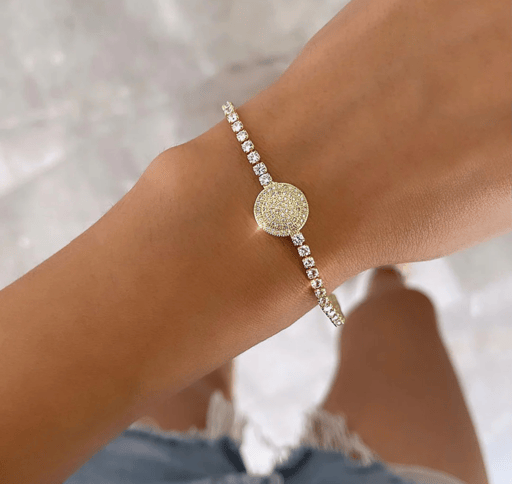 צמיד מעגל זהב זרקורים