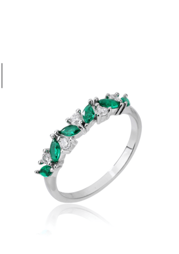 טבעת קריסטל ירוק