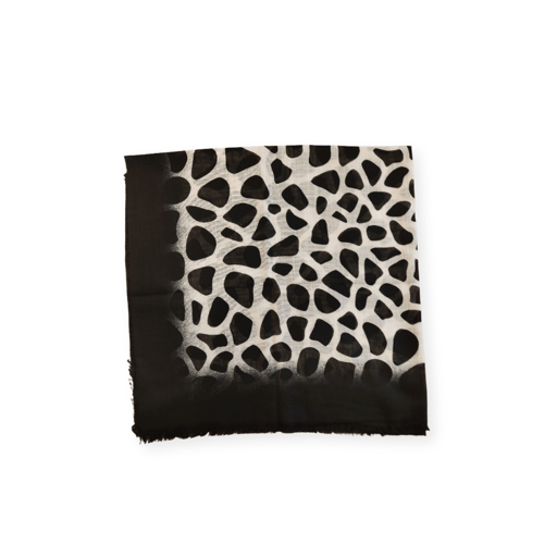 black/white leopard scarf