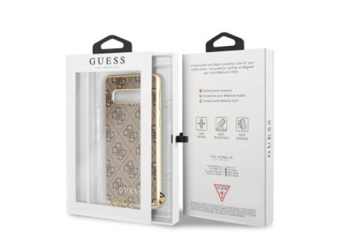 CG Mobile כיסוי קשיח בצבע חום לגלקסי S10 לוגו GUESS רשמי