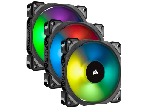 Corsair ML120 PRO RGB LED 120MM PWM Premium Magnetic Levitation - 3 Fan