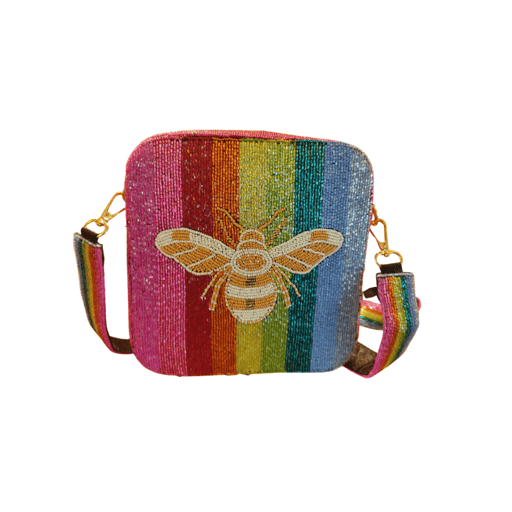multi colot stripe bee