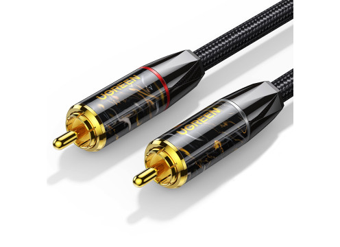 כבל אודיו UGREEN RCA Male to Male Hi-Fi OCC Copper - 2m