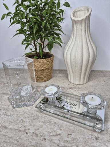 סט מתנה מהודר פמוטים + קופת צדקה