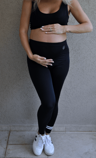 טייץ שרי ארוך מבד נמתח- שחור