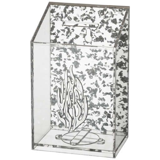 קופת צדקה פרספקס "האש שלי"