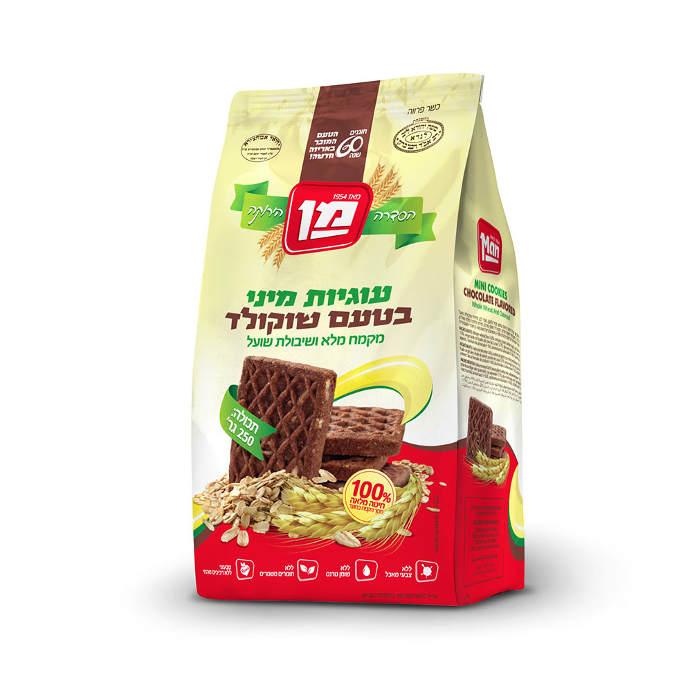 עוגיות מיני מן מקמח מלא