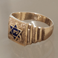 טבעת וינטג' זהב 14K מגן דויד וציון
