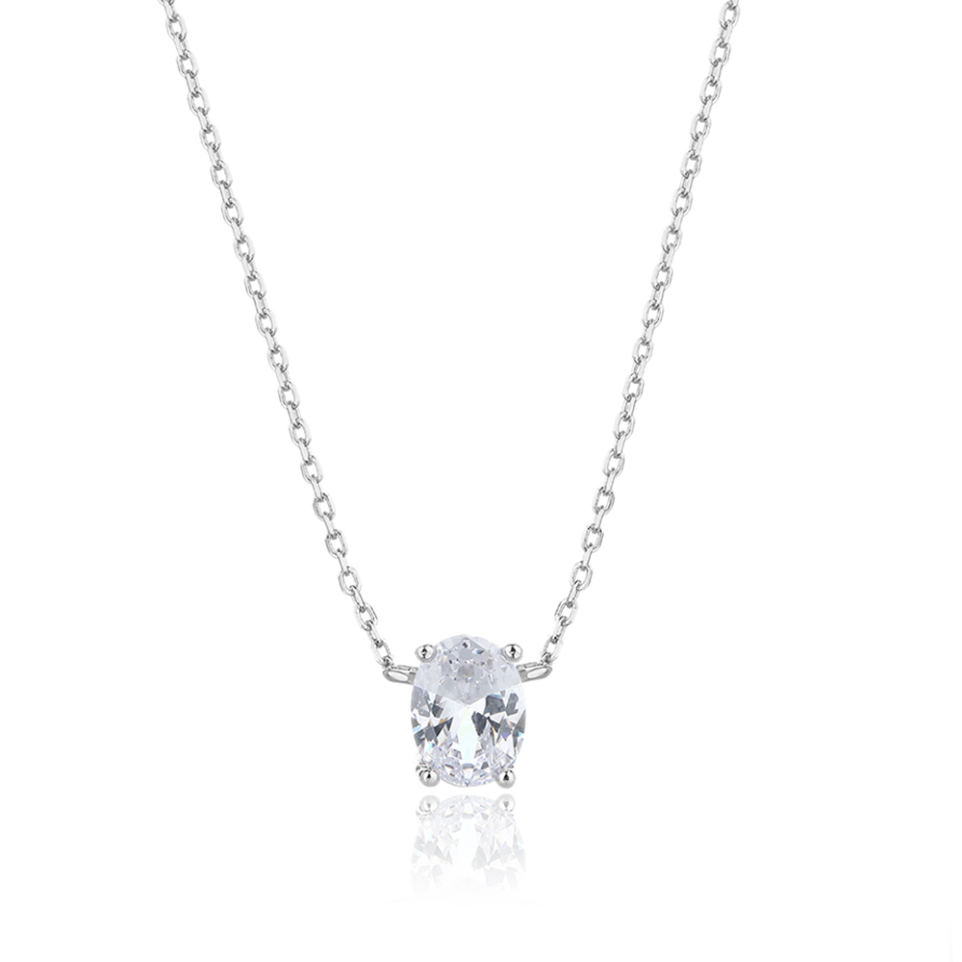 Oval-cut necklace