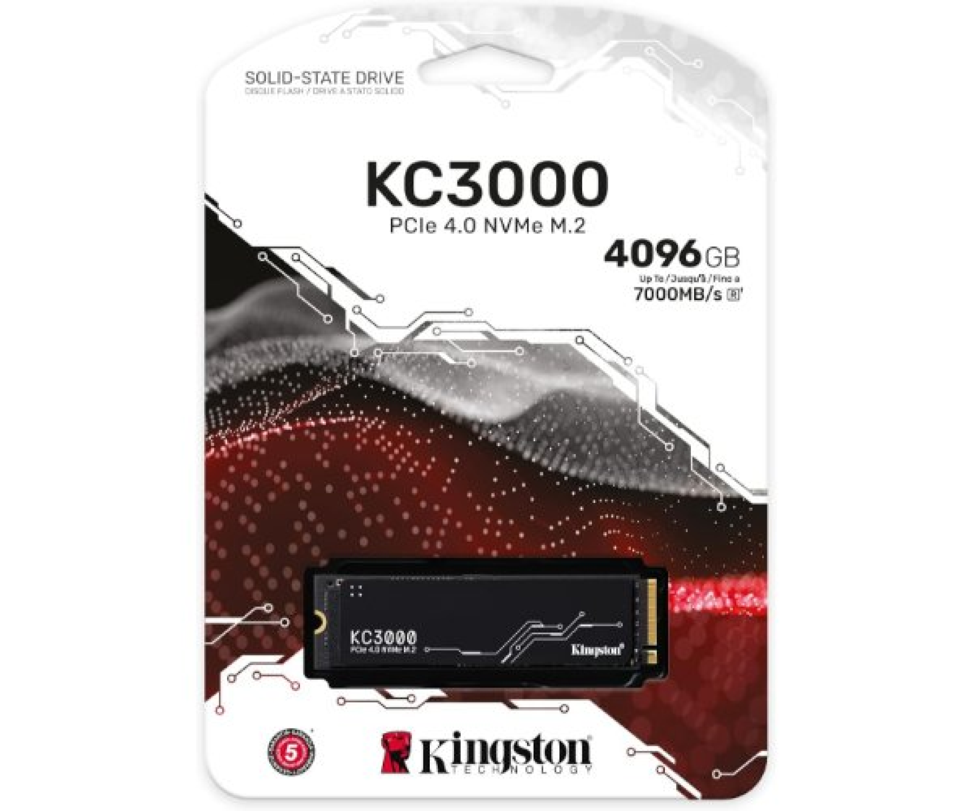 דיסק פנימי Kingston KC3000 4096GB NVME Gen4 7000/7000 R/W
