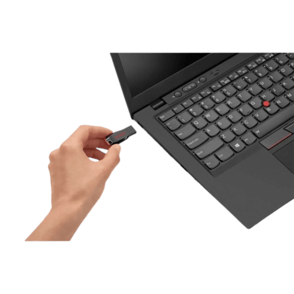 זיכרון נייד SANDISK CRUZER BLAD Z50 128G שחור-אדום