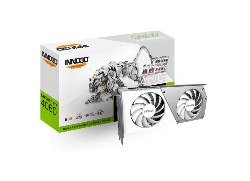 Inno3D GeForce RTX 4060 (DLSS 3) TWIN X2 OC 8GB White