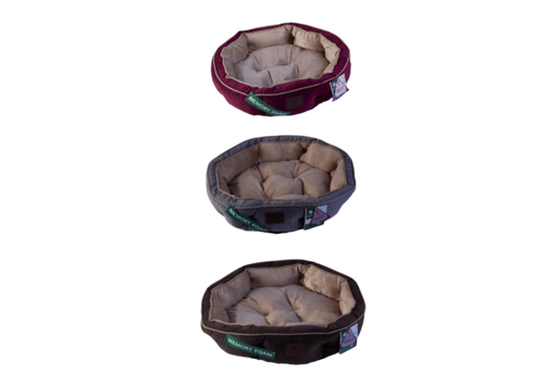 מיטה עגולה עם חימום עצמי מבד ויסקו (קוטר 75 ס"מ)