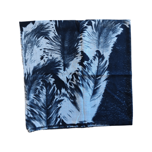 black/white leaf scarf